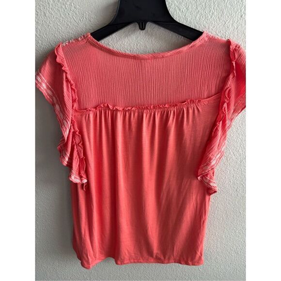 ❤️Knox Rose Flutter Short Sleeve Embroidered Top - Picture 5 of 6